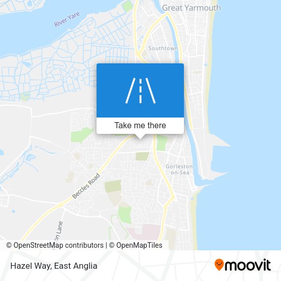 Hazel Way map