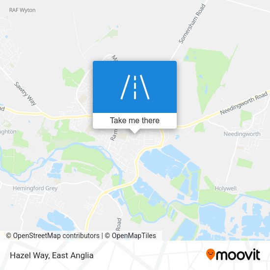 Hazel Way map