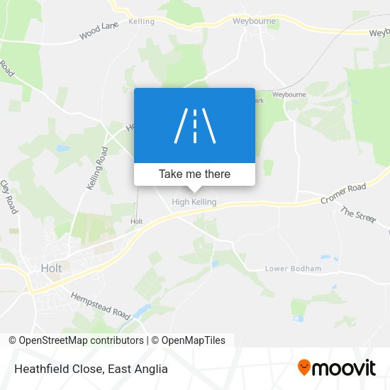 Heathfield Close map