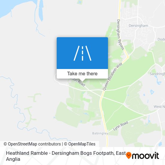 Heathland Ramble - Dersingham Bogs Footpath map