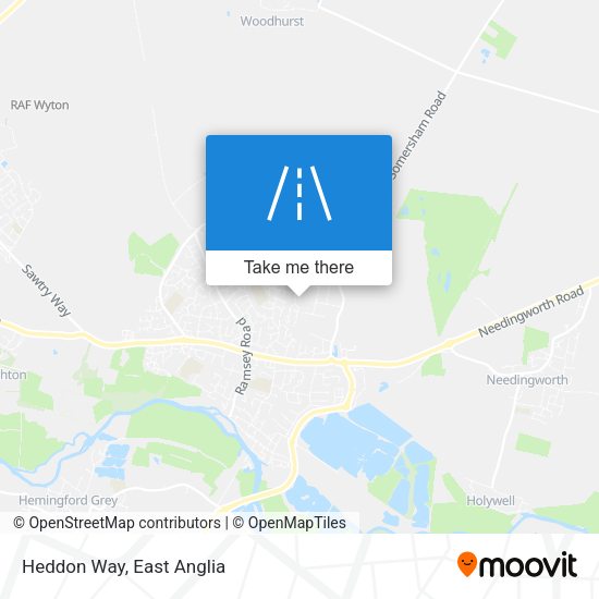 Heddon Way map