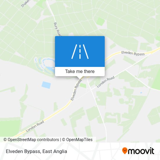 Elveden Bypass map