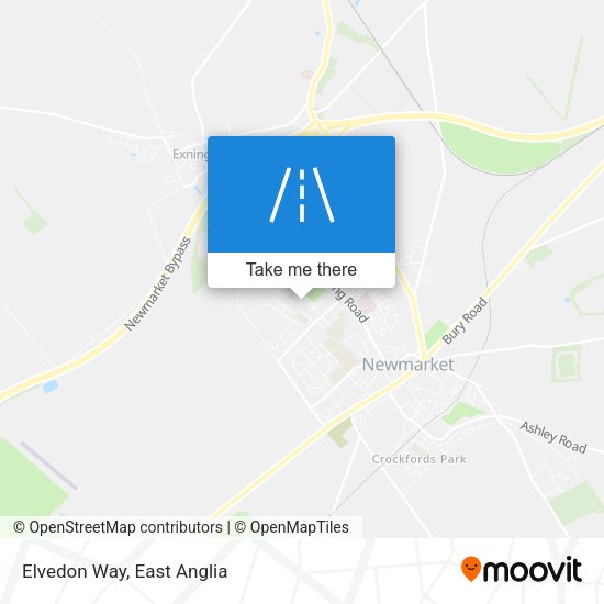 Elvedon Way map