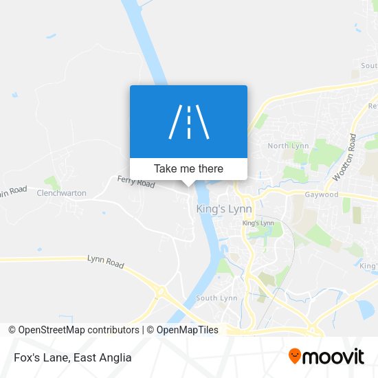 Fox's Lane map