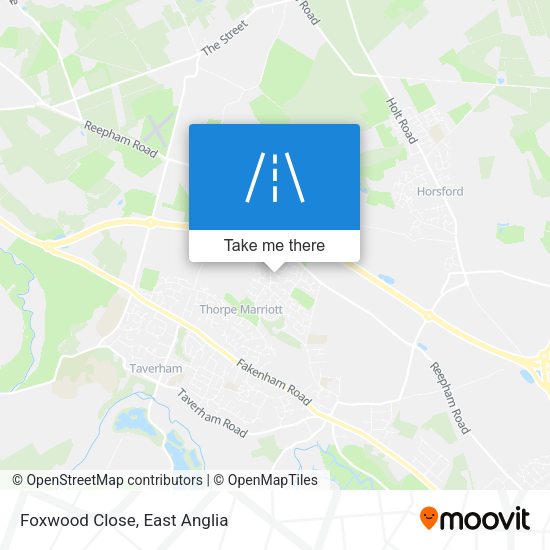 Foxwood Close map
