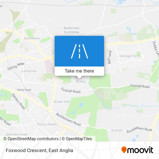 Foxwood Crescent map