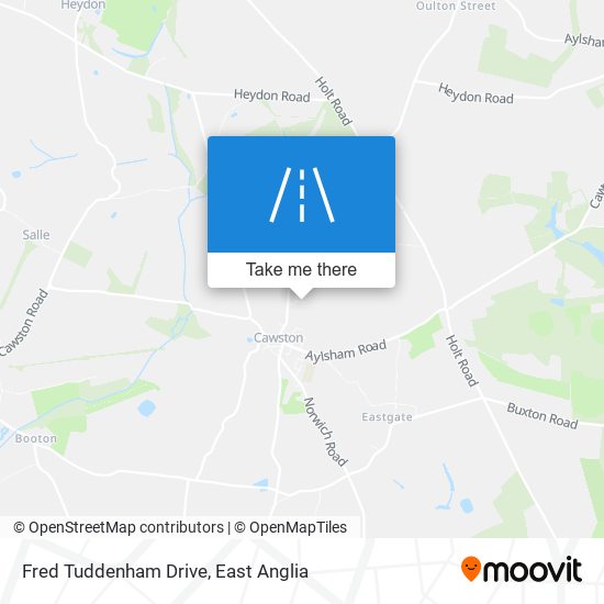 Fred Tuddenham Drive map