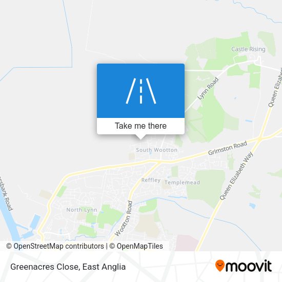 Greenacres Close map