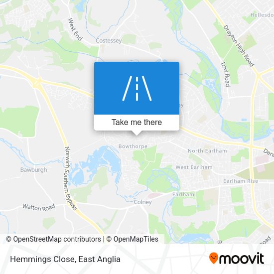 Hemmings Close map