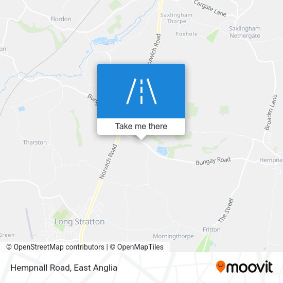 Hempnall Road map