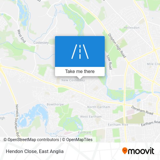 Hendon Close map