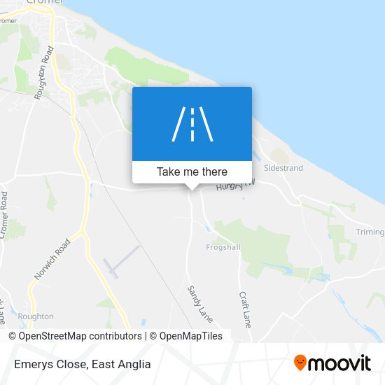 Emerys Close map