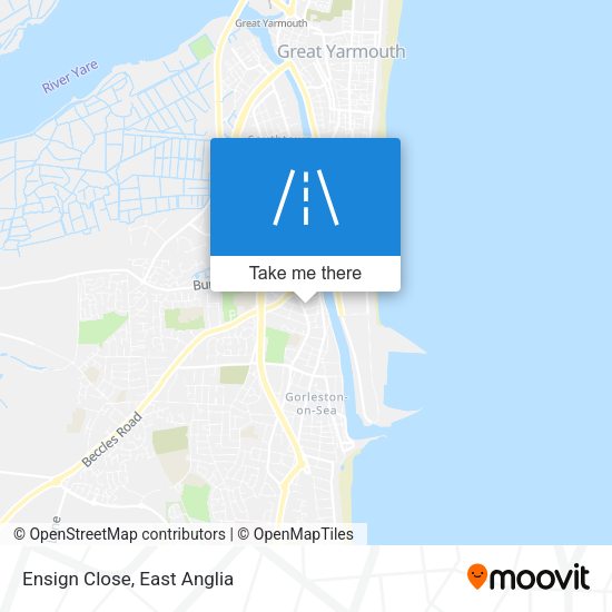 Ensign Close map