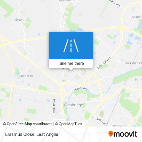 Erasmus Close map