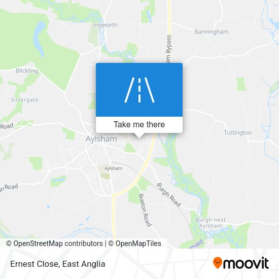 Ernest Close map