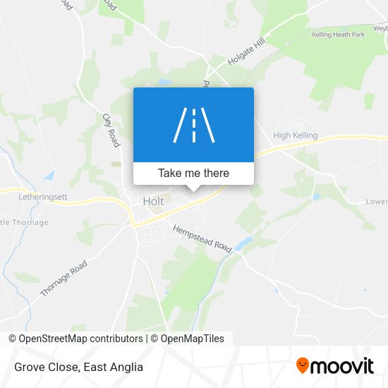 Grove Close map