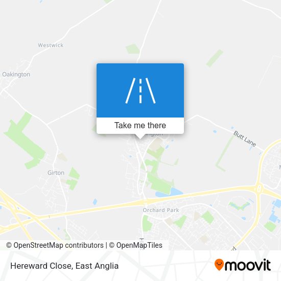 Hereward Close map