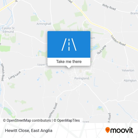 Hewitt Close map