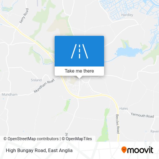 High Bungay Road map