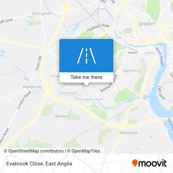 Evabrook Close map