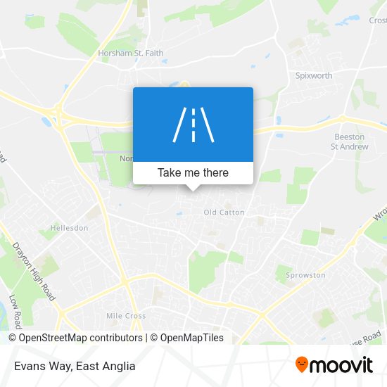 Evans Way map