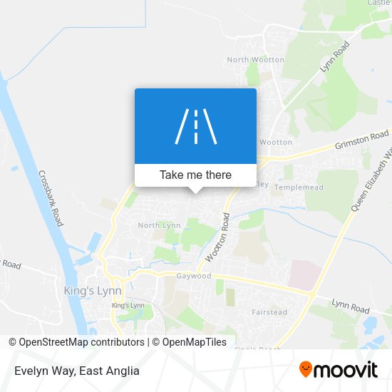 Evelyn Way map