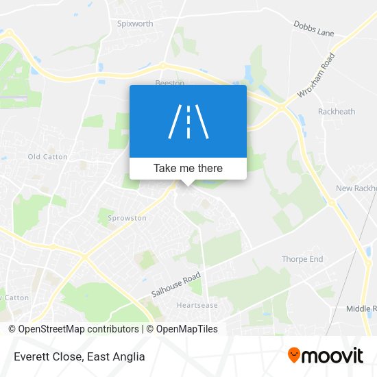 Everett Close map