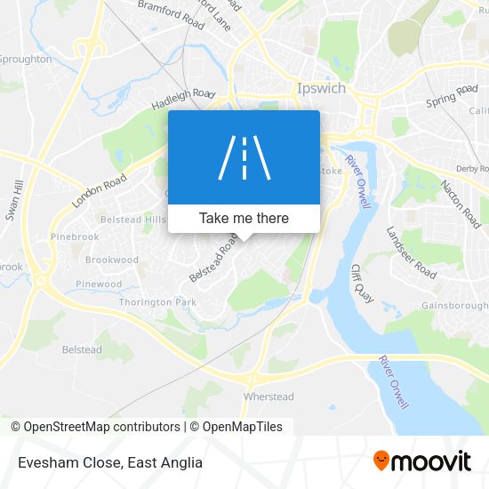 Evesham Close map