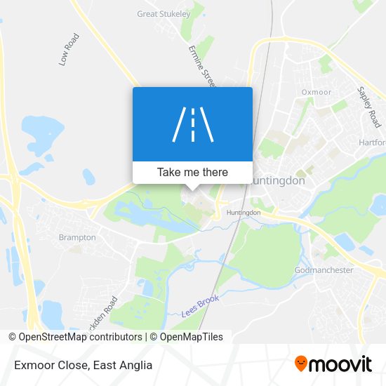 Exmoor Close map