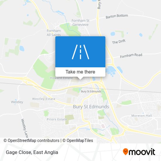 Gage Close map