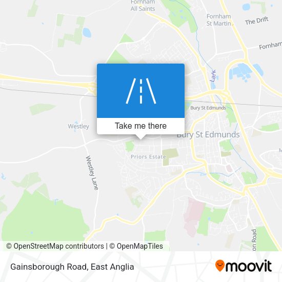Gainsborough Road map