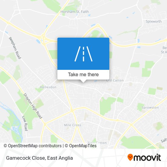 Gamecock Close map