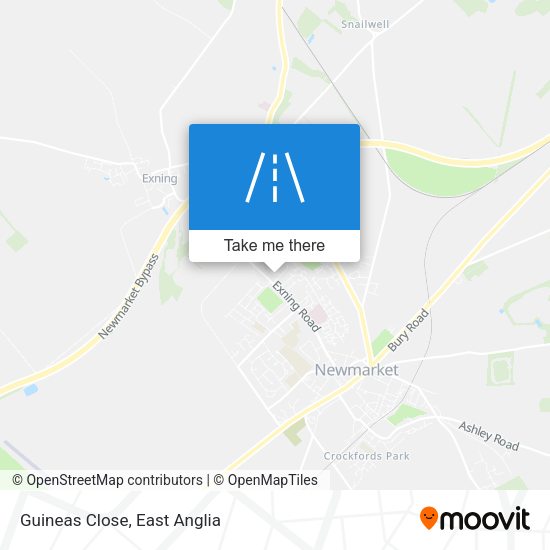 Guineas Close map