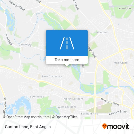 Gunton Lane map