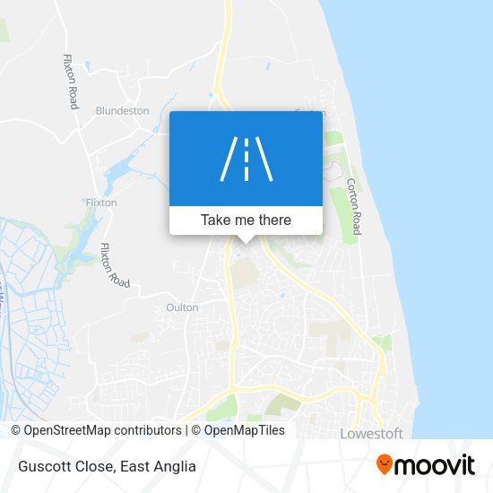 Guscott Close map