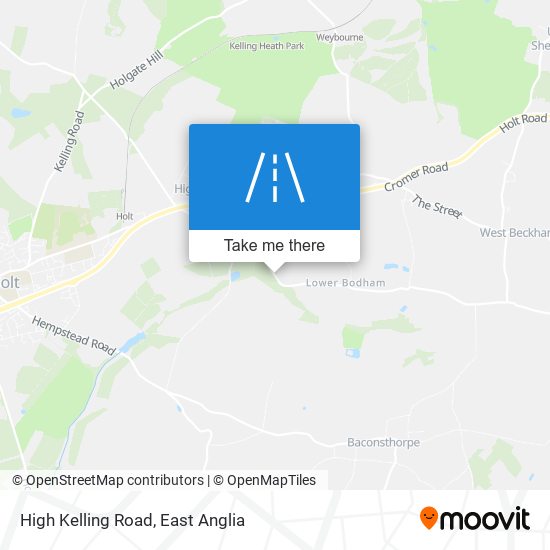 High Kelling Road map