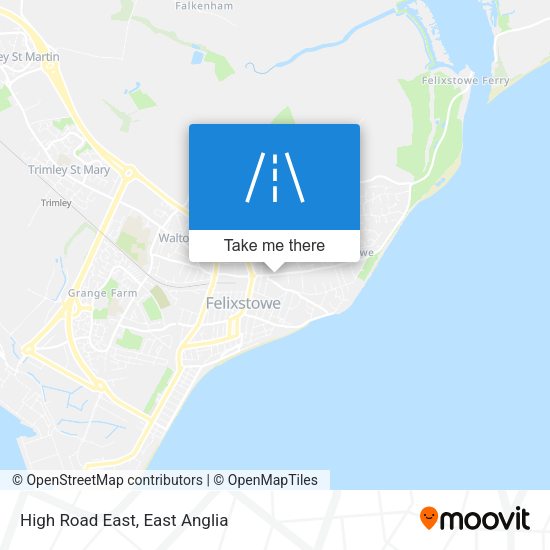 High Road East map