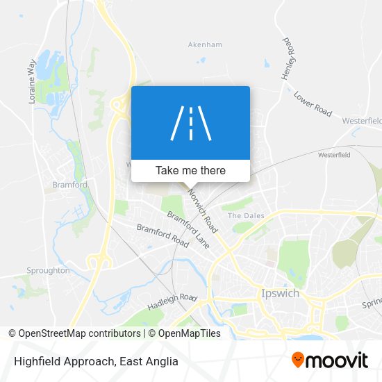 Highfield Approach map
