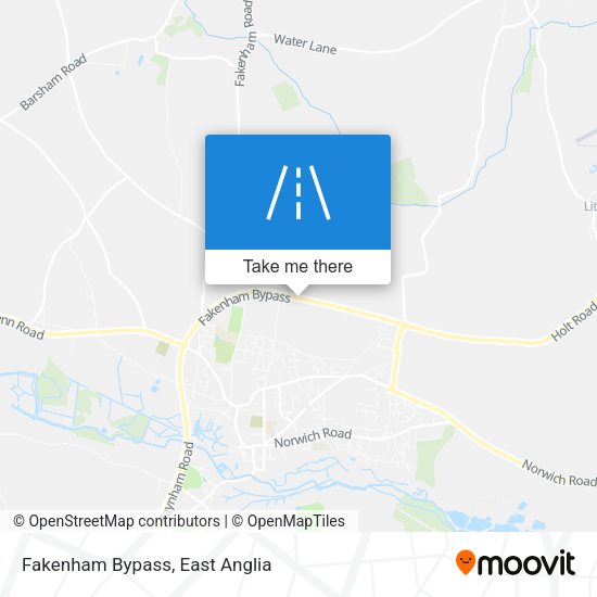 Fakenham Bypass map