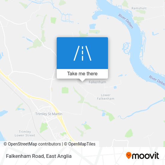 Falkenham Road map