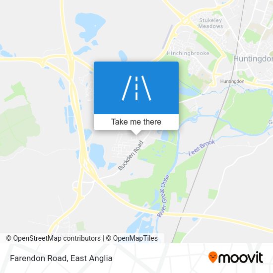 Farendon Road map