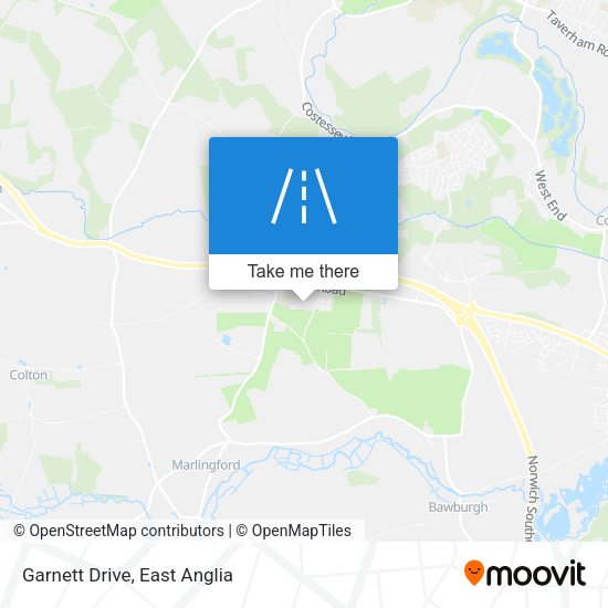 Garnett Drive map