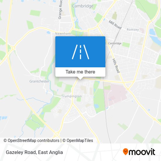 Gazeley Road map