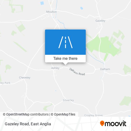 Gazeley Road map