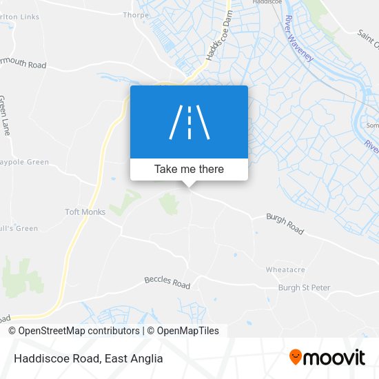 Haddiscoe Road map