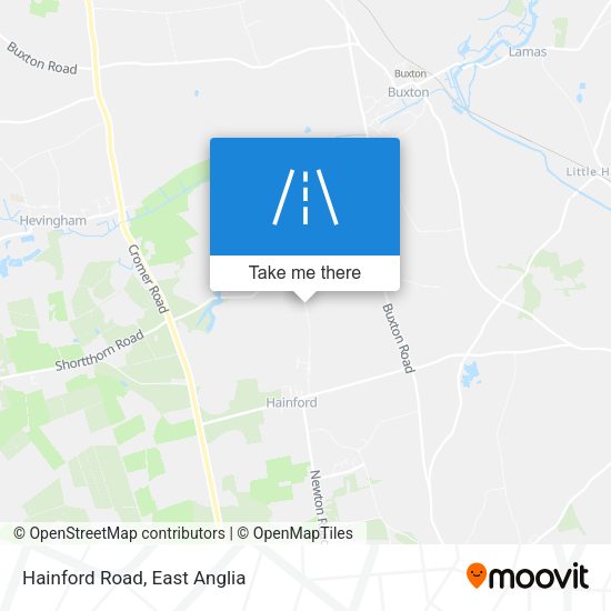 Hainford Road map