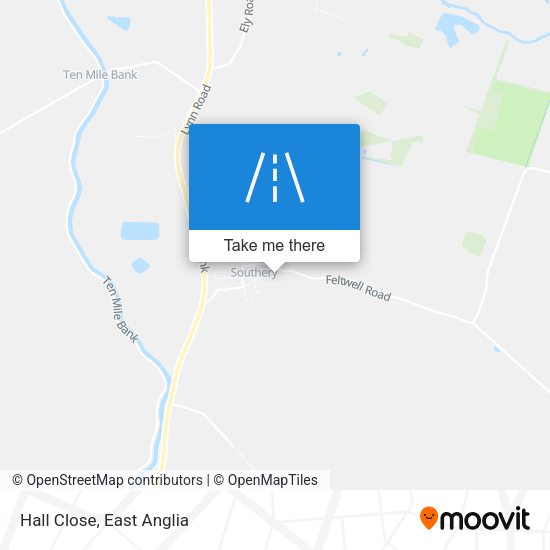 Hall Close map