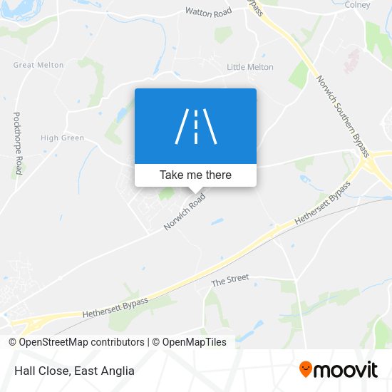 Hall Close map