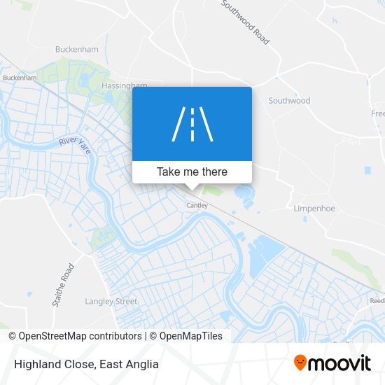 Highland Close map