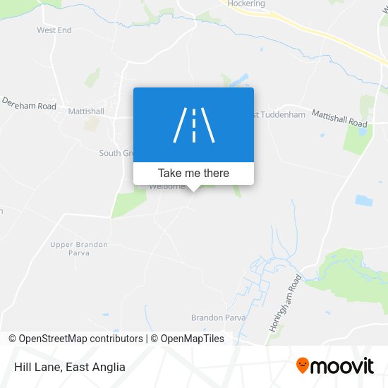 Hill Lane map